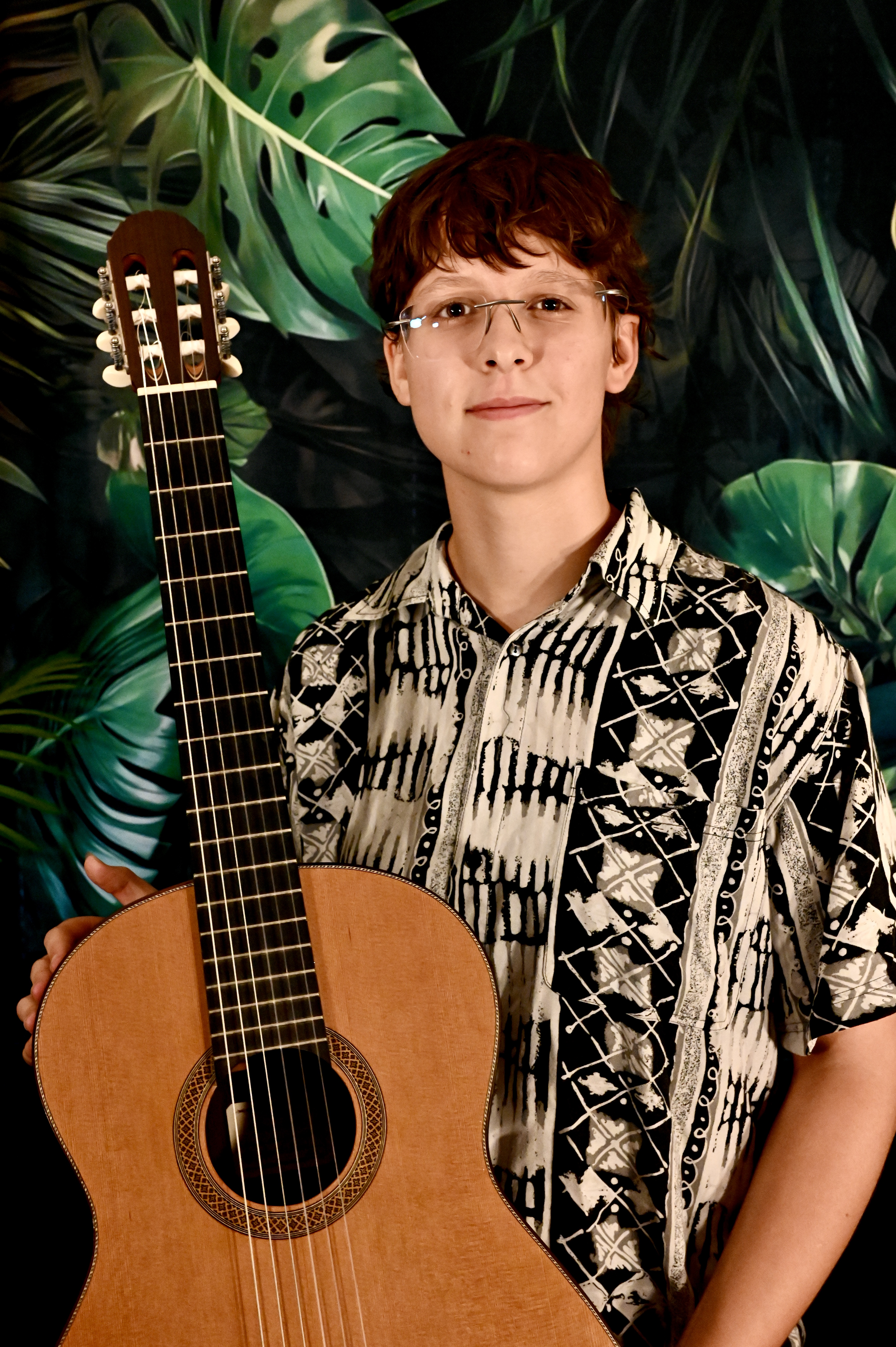 holding guitar photo